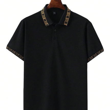 The new men's short-sleeved POLO shirt for summer 2025 features a casual, fashionable, and breathable 3D pattern print