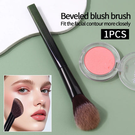 1/2PCS  soft bevel blush brush, highlight brush, contour brush, and smudge brush - a multi-purpose makeup brush tool