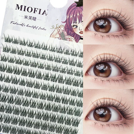 120 bundles Mink False Eyelash Natural Fishtail Lash 3D Russian Individual Eyelash Extension Cluster Makeup Tool Wholesale