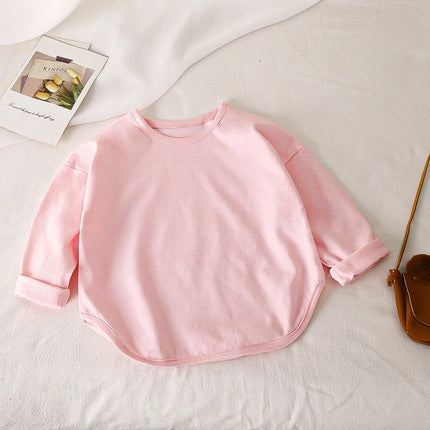 Baby Boys Basic Tee Long Sleeve T-shirts Pure Cotton Baby Girl Tops Kids T-shirt Cotton Spring Tee Shirts Baby Boy Clothes Tees