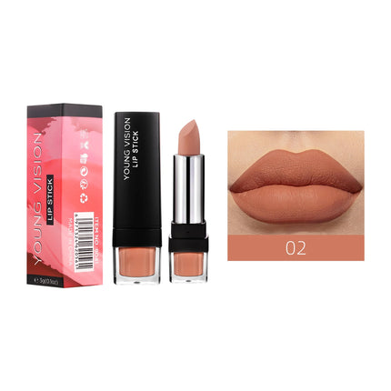 YOUNG VISION Matte Mist 12 Color Lipstick Velvet Non stick Cup Moisturizing Lipstick