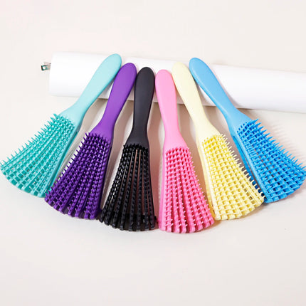 Scalp massage brush winding to sag hair brush anti-static wet curl hair brush salon hairdressing tool Special for real hair wigs hair comb men