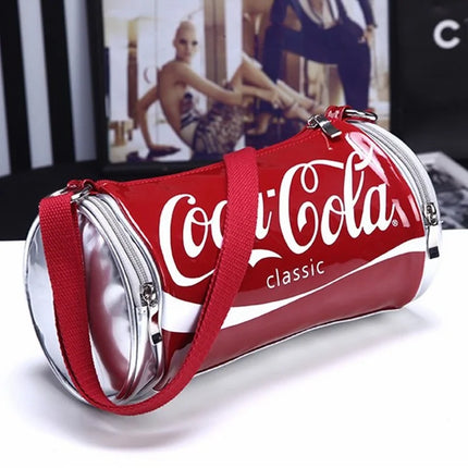 New Summer Fashion Glossy Leather Small Bag Women's Crossbody Bag Cartoon Print Shoulder Bag Daily Match Contrast Color