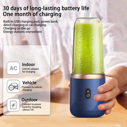 Portable Fruit Juice Blenders Summer Personal Electric Mini Bottle Home USB 6 Blades Juicer Cup Machine For Kitchen