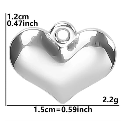Elegant Love Breloques Stainless Steel Pendants For Jewelry Making Bulk Heart Charm Pendant 5pcs/Lot Materials To Make Bracelets