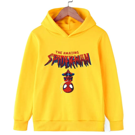 Marvel-themed Spider-Man print children's street style comfortable casual sweatshirt autumn and winter boys and girls pullover