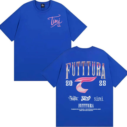 Singer TINI STOESSEL Futtura Album 2025 Tour T-shirt Men Women Fashion Aesthetic Retro Tee Shirt Cotton Casual Oversized T Shirt