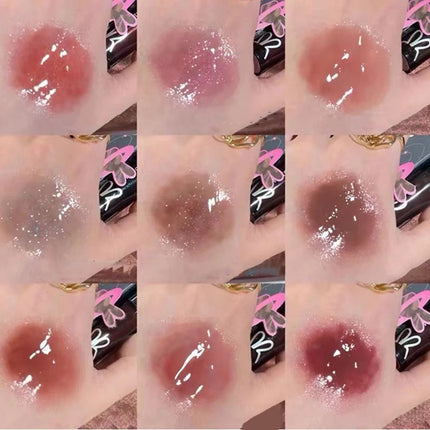 Cappuvini Water Glazed Mirror Lip Gloss Makeup Long Lasting Color Liquid Lipstick Crystal Jelly Moisturizing Lip Glaze Cosmetics