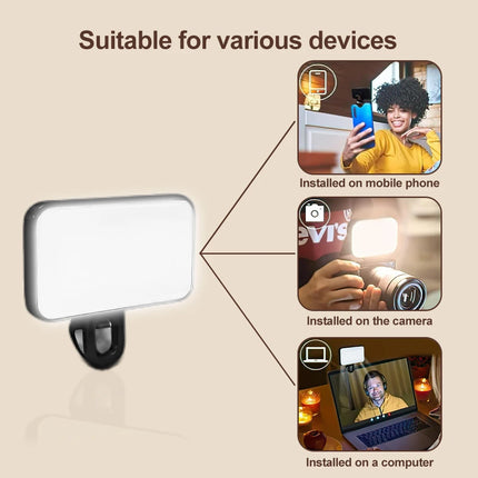 Mini Selfie Fill Light Rechargeable Portable Pocket Light 3 Modes Adjustable Brightness For Mobile Phone Computer LED Fill Light