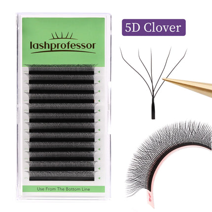 RUJADE 3D 4D 5D Premade Fans Eyelash Extension Y W Shape Fairy Spike Soft Automatic Blooming Faux Individual Clover Lash