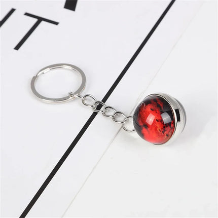 Glow In The Dark Key Chain Planet Key Ring Jupiter Keychain Women Men Bag Pendents  Car Key Accessories Gifts