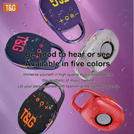 T&G Original TG447 outdoor sports Bluetooth speaker, card-inserting portable audio Wireless Bluetooth subwoofer CLIP4 sound