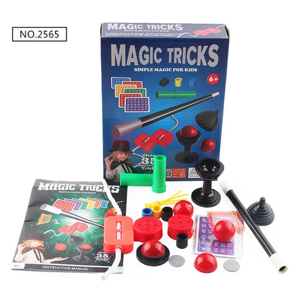 Magic Toys Simple for Beginners Silk Scarves Disappear Self Elevating Rod Magic Knife Mouth Spitting Paper Performance Props TMZ
