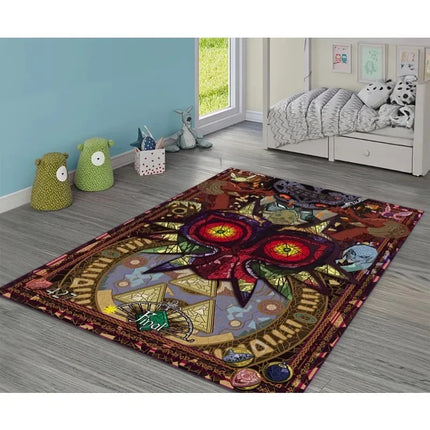 The Legend of Zelda Majora's Mask Area Rug Gaming Rug Video Game Rug Rugs for Living Room Home Decor Rug Non Slip Floor Mat