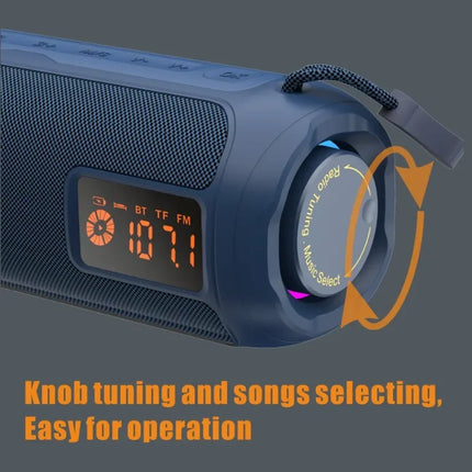 Multi-function Radio Portable Wireless Bluetooth Speaker with Display Screen Rechargeable Outdoor TF Card USB HIFI Soundbox