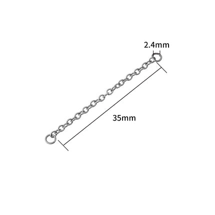 Right Grand TA1 Titanium Dangle Earring Connector Chain Charm for Labret Stud Helix Nose Hoop Clicker Earlobe Piercing Jewelry