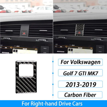 For Volkswagen Golf 7 GTI MK7 2013-2019 Carbon Fiber Gear Shift Air Outlet Window Lift Dashboard Suit Trim Car Interior Sticker