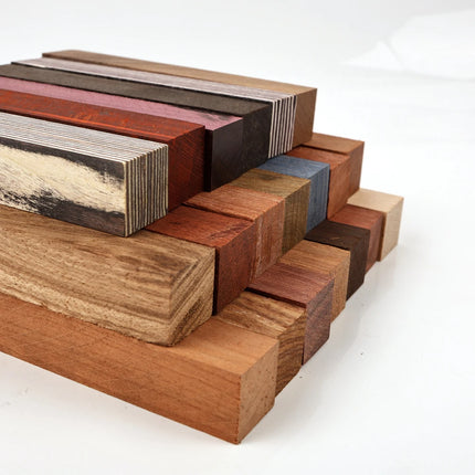 Unfinished Wood Blocks 120x20x20mm - Pen Turning Blanks, Knife Handle Material, DIY Wood Carving for Tool Parts or Wholesale