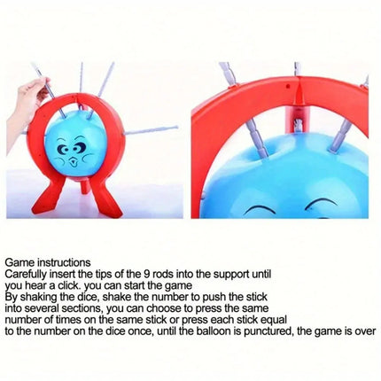 1 Set Tabletop Balloon Game,Spike Toy Board Game, Prank Explode Balloon Interactive Trick, Gag Toys for Family Gathering