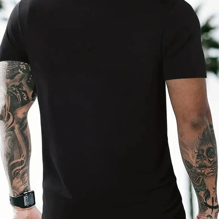 Men's Y2K Vintage Pattern T-Shirt Angel Wings and Lips Design Black Casual Short Sleeve Shirt Summer Essential Street Style