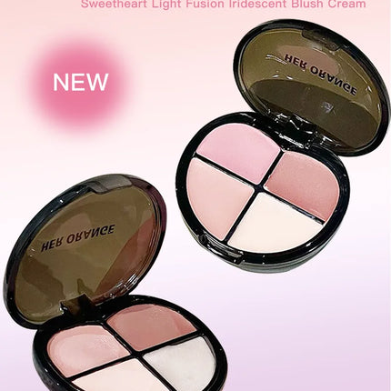 Herorange Sweetheart Blush Cream｜Four Colors in One, Delicate and Skin-Friendly, Brightens and Contours with Full Vitality