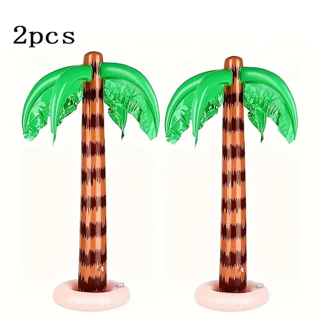 2pcs Inflatable Palm Tree Large Size Coconut Tree Beach Swimming Pool Party Decoration Balloon Tree Prop