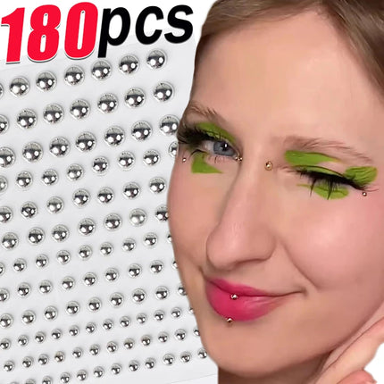 Sticker Fake Belly Eyebrow Lip Piercing Stud Non Piercied Earring Stud Set New Fake Nose Ring Piercing Jewelry Dermal Anchor Top