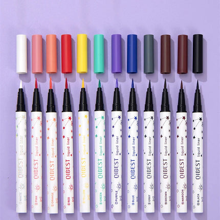1Pc Quickily Drying Colorful Eyeliners Pencil Eyes Cosmetics Matte Liquid Eyeliners Waterproof Lasting White Sweatproof  Make Up