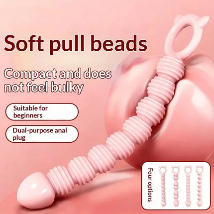Adult Sex Couple Sexy Anal Dildo Toys New Beads Soft Anal Plug Anus Toys Big Balls Silicone G-Spot Stimulating Butt Plugs