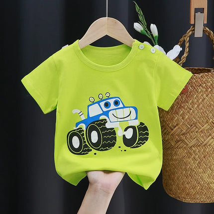 2025 Cotton Children Top For Summer 0-4Y Baby Clothes Cartoon Bears Graphic T Shirts Boys Wear Tees Kids Girls Clothes Korean
