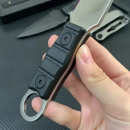 Outdoor small straight knife, high hardness, camping EDC portable knife, multifunctional knife  K sheath