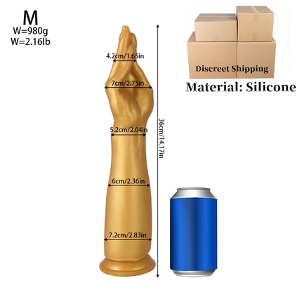 Huge Fisting Hand Buttock Anal Plug Strong suction cup Silicone Long Fist Vaginal Dilator Big Fist Anal Plug Gay And Lesbian Sex