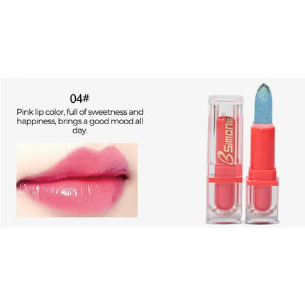 [MP]BSIMONE Glitter Lipstick Lip Balm Color Change Transparent Moisturizing Crystal Jelly Pearlescent Lip Plumper Gloss Cosmetic