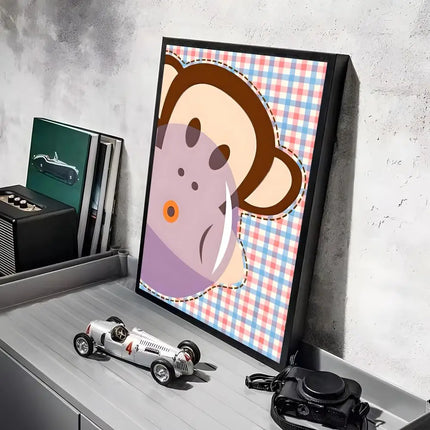 P-Paul Frank Poster Stickers Mural Painting Self-Adhesive Wall Decals for Bedroom Living Room Home HD Decor Gift