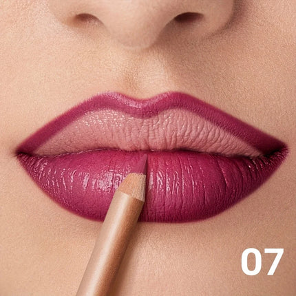 Matte Lip Liner Pencil Nude Shade, Long Lasting Waterproof Smooth Formula for Precise Lip Outline & Soft Glossy Finish