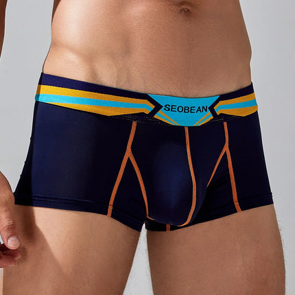 SEOBEAN Men's Sheer Boxer Briefs Nylon Low-Rise Underwear Lightweight Breathable Fashion Stylish Thin See-Through 230215 412114
