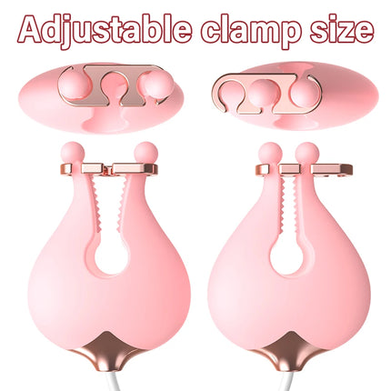 Nipple Vibrator for Women with Nipple Clamps Breast Clips Clitoral Stimulation G Spot Wand Vibrators Adult Goods for Couples 18+