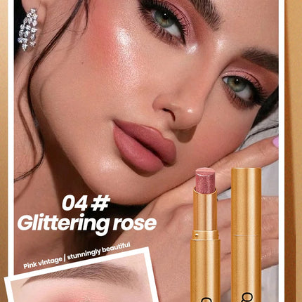 Three-Color Glitter Eyeshadow Stick Matte Long-Lasting Easy to Color Eye Makeup Stick for Effortless Look Enhancement