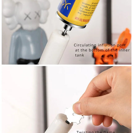 New Outdoor Windproof Pendant Inflatable Lighter Fashion Letter Jet Flame Strong Firepower Portable Lighter Men's Gift