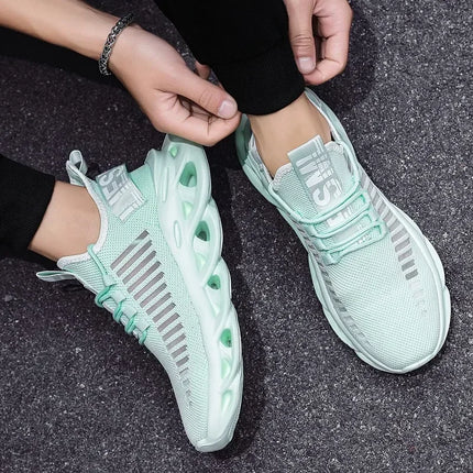 YRZL Men's Comfortable Sneakers, Women's Breathable Couple Running Shoes, Mesh Tenis Sport Shoes Size 36-46 Walking Sneakers Men