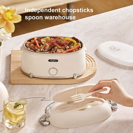 1.2L Electric Lunch Box Portable Water-free Thermal Insulation Lunch Box Office 304 Stainless Steel Rapid Food Heater 220V