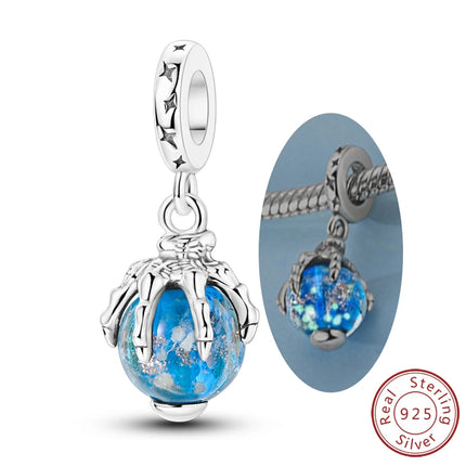 925 Sterling Silver Charms Beads Cute Fire Dragon Shaped Chameleon Charms Fit Original Pendants Bracelet DIY Women Jewelry Gift
