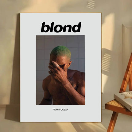 1pc A-Frank Ocean Blond Poster Self-adhesive Art Waterproof Paper Sticker Coffee House Bar Room Wall Decor