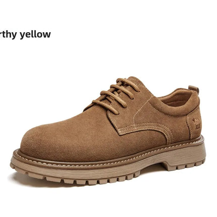 Golden Camel Men's Shoes 2026 New Business Casual Soft-Soled Leather Shoes High-Quality Non-slip Velvet Warm Work Shoe