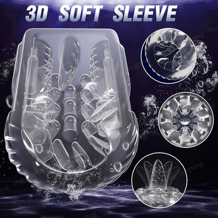 Automatic Male Masturbator Penis Pump Sucking Vibrating Thrusting Rotating 100% Waterproof Blowjob Adult Sex Toy Stroker For Men