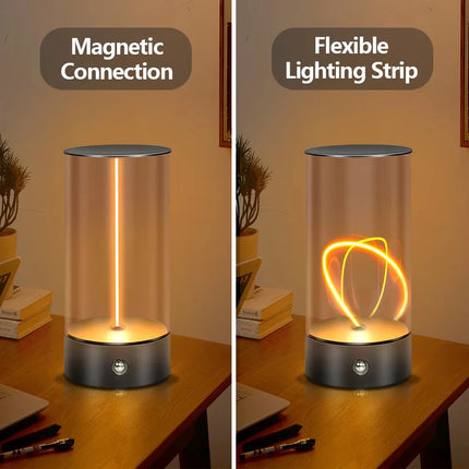 Modern Minimalist Breathing Atmosphere Lamp Touch Desk Lamp Rechargeable Lamp For Restaurant Bedroom Bedside Small Night Light