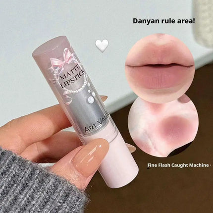Moisturizing Velvet Matte Lipstick Mousse Long-lasting Waterproof Lightweight Natural Warm Brown Toned Lip Tint Makeup