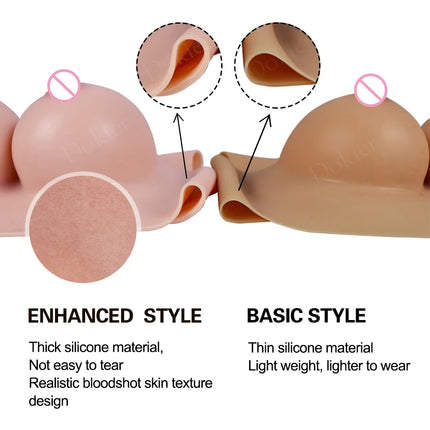 Dokier Silicone Breast Forms Fake Artificial Huge Boobs for Mastectomy Crossdresser Transvestite Sissy Drag Queen Cosplay Chest - TOYS-SUCE