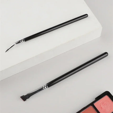 Bent Liner Makeup Brushes Angled Eyeliner Brush Eyeshadow Eye Brow Brushes Tool Fine Eyeliner Brushes Eye Contour Makeup Tool