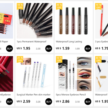 HAOZHUANG  Waterproof Long Lasting Eyebrow Pencils with Soft Brush Eyebrows Makeup Tool Permanent Makeup Tattoo Accessories